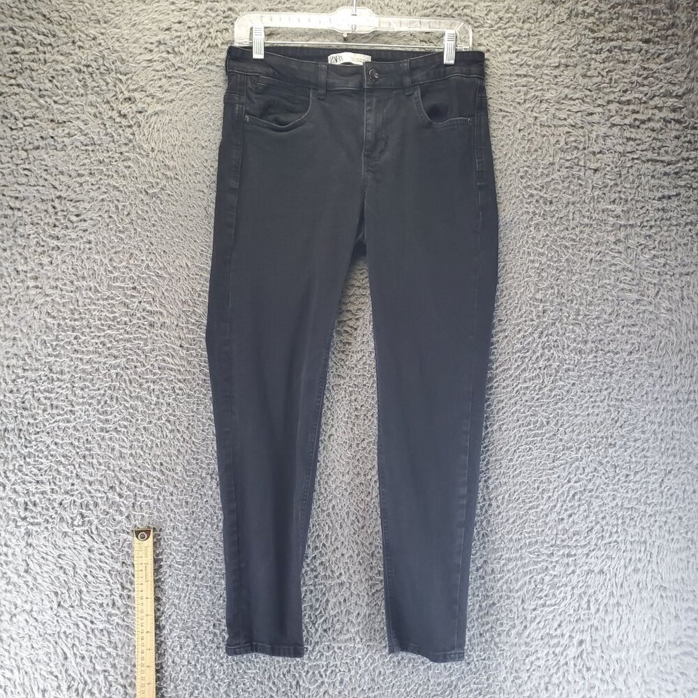 Zara Jeans Womens Size 8 Black Slim Fit Skinny Stretch Denim
